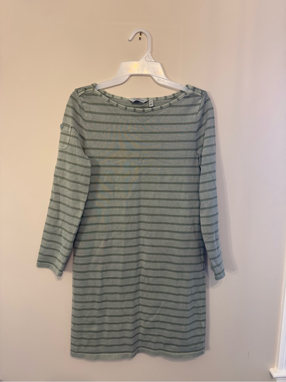 Vineyard Vines Striped Long Sleeve Cotton Knit Shift Dress Boatneck XXS